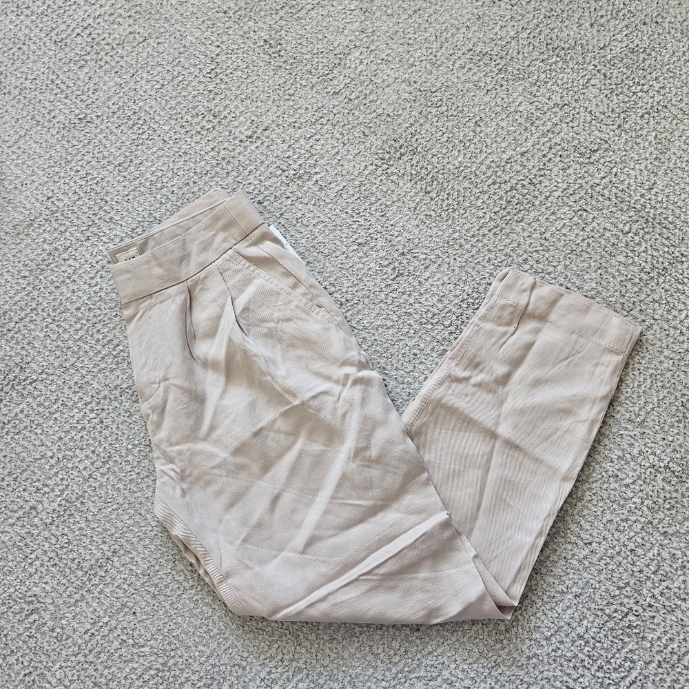 GAP Beige Nude Soft Pants Trousers 100% Lyocell 00 Regular NWT